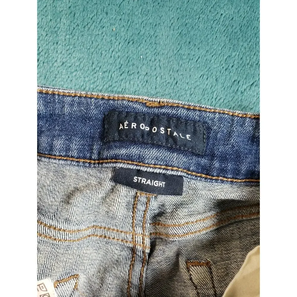 Aeropostale Jeans Size 28x32 Mens Blue Pants Stretch Denim Mid Rise Straight